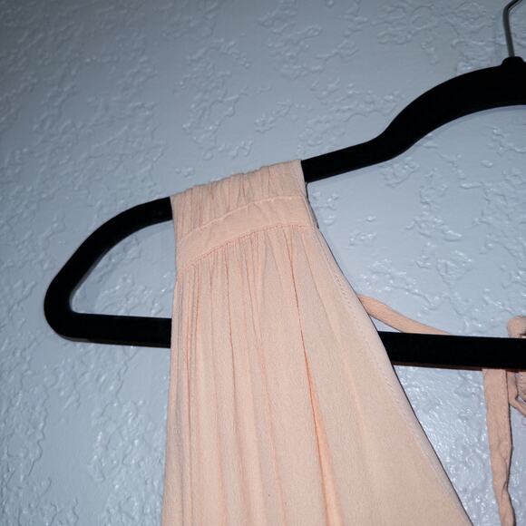Madewell Peach Pink Magnolia Tie Back Maxi Dress Size XXS - Picture 3 of 8